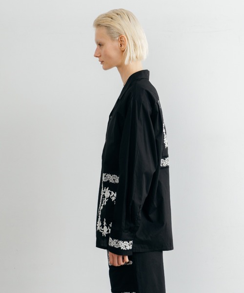 CREDONA（クレドナ） ブラウス シャツ LACE PATCHWORK SHIRTS/レース