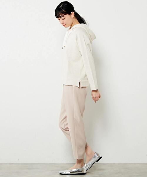 「Lourmarin」 クロップドパンツ 3 ピンクベージュ レディース_画像3