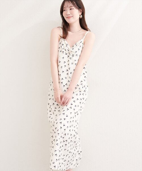 フルーツ柄 キャミソールワンピース natural couture ワンピース フルーツ柄キャミワンピース : ZOZOTOWN