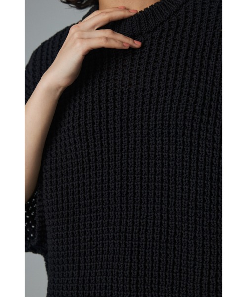 「HeRIN.CYE」 半袖ニット FREE グレー レディース_画像5