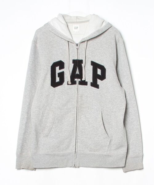 GAP（ギャップ） ジップアップパーカー L ライトグレー メンズ 