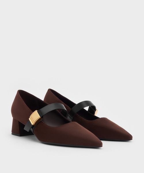 「CHARLES & KEITH」 パンプス 22.5cm ブラック レディース_画像3