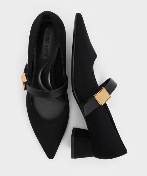 「CHARLES & KEITH」 パンプス 22.5cm ブラック レディース_画像9