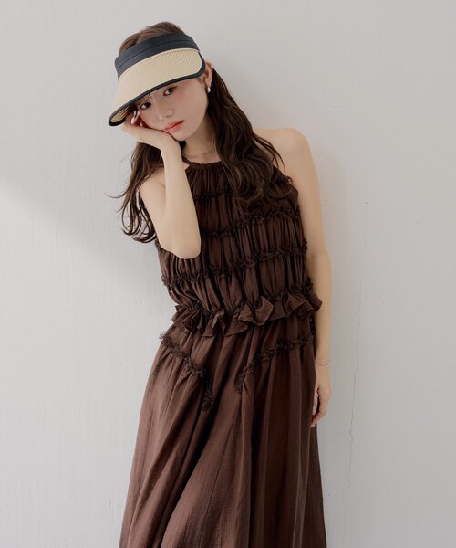Chico（チコ） ワンピース 「SALON by Chico」ホルターはさみレース