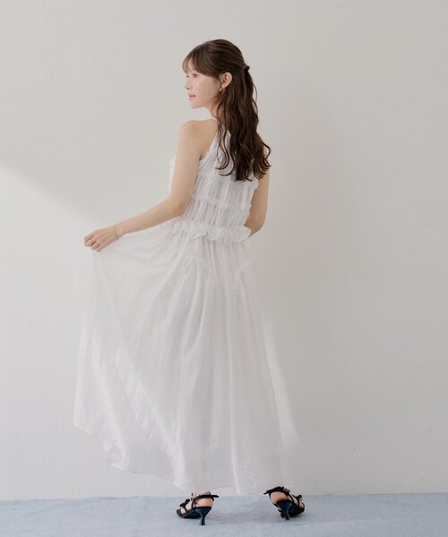 Chico（チコ） ワンピース 「SALON by Chico」ホルターはさみレース