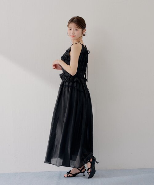 Chico（チコ） ワンピース 「SALON by Chico」ホルターはさみレース