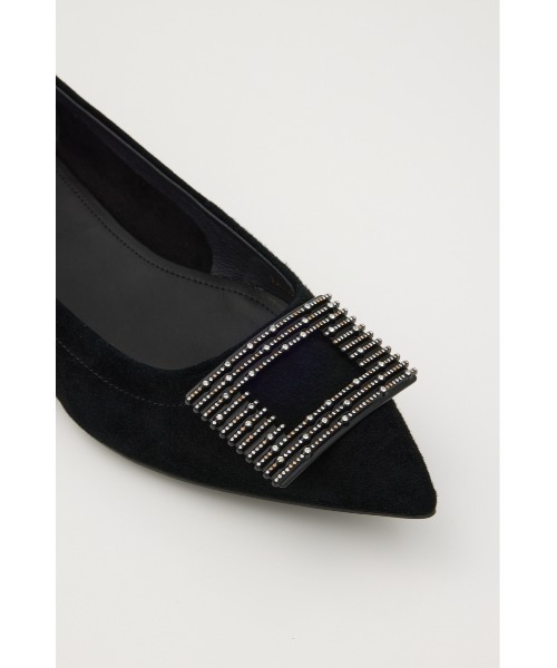 「STACCATO」 フラットパンプス 24.5cm グレイッシュベージュ レディース_画像7