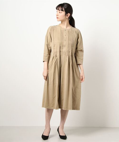 人気ブランド ワンピース ローズブーケ刺しゅうピグメント加工天竺タックカットワンピース 好評 Lewisfamilyinsurance Com