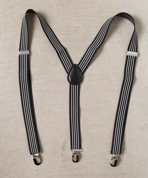 サスペンダー ストライプデザインサスペンダー レディース メンズ
