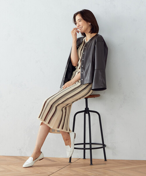 COMME CA ISM（コムサイズム） ブルゾン アウター フェイクレザー