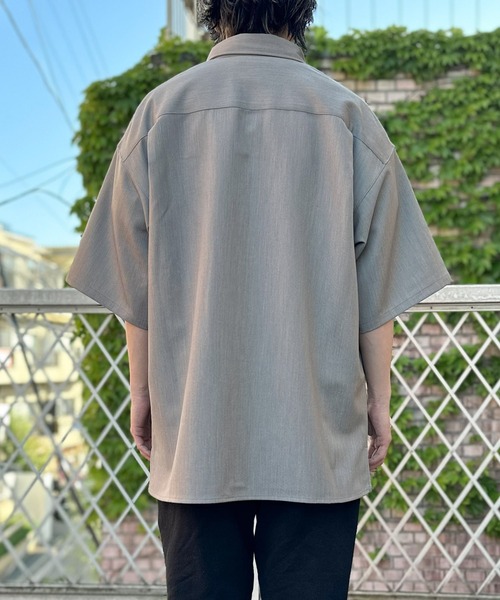 CLANE 半袖ブラウンシャツ ボリュームスリーブ CLANE ブラウス シャツ 「CLANE/クラネ」DRAWSTRING SHORT SHIRT