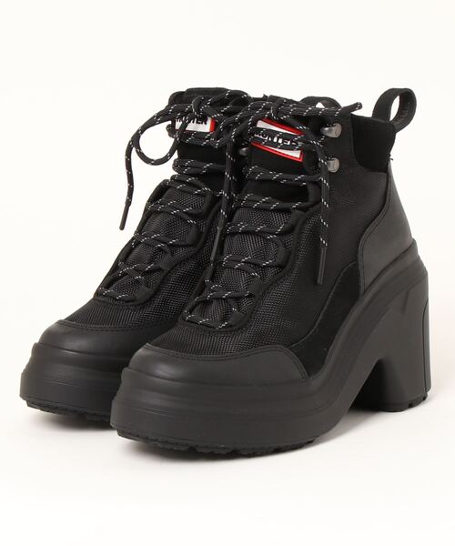 ブーツ 「HUNTER」W DISCOVERER ANKLE LACE UP HEEL BOOT レディース