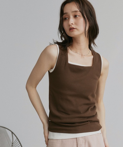 ad thie（アドティエ） タンクトップ ノースリーブ 前後2WAYタンク