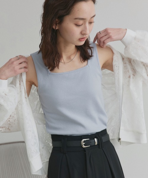 タンクトップ ノースリーブ 前後2WAYタンクトップ レディース | ad thie | 25
