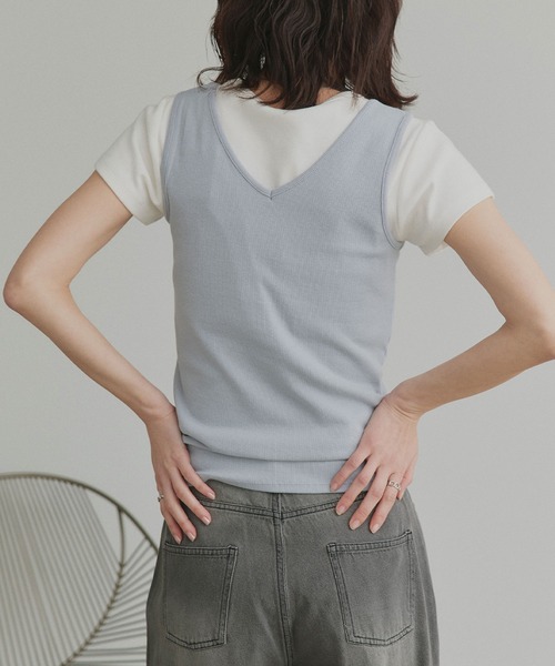 ad thie（アドティエ） タンクトップ ノースリーブ 前後2WAYタンク
