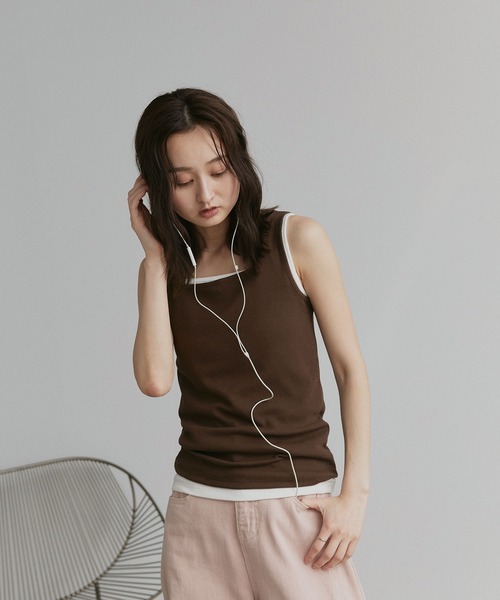 ad thie（アドティエ） タンクトップ ノースリーブ 前後2WAYタンク