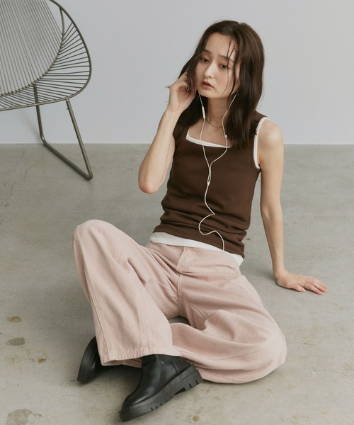 ad thie（アドティエ） タンクトップ ノースリーブ 前後2WAYタンク