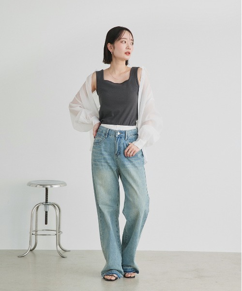 タンクトップ ノースリーブ 前後2WAYタンクトップ レディース | ad thie | 26