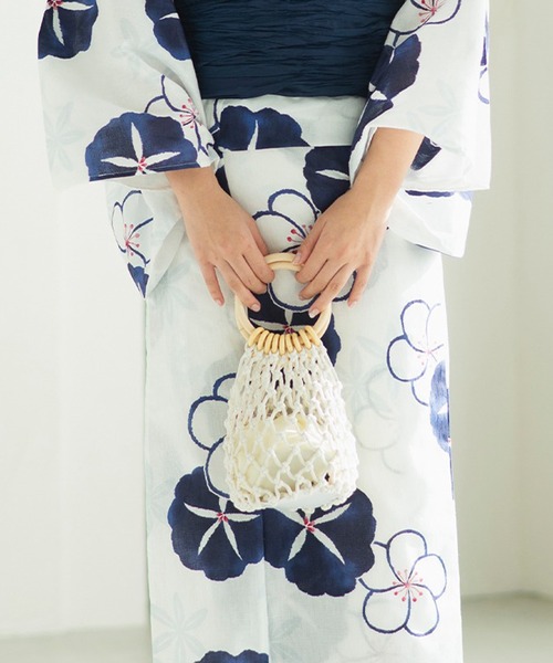 CELEN 「浴衣小物」ラウンドハンドル編みバッグ レディース : ZOZOTOWN