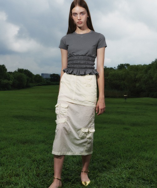 スカート Kijun/キジュン Military Long Skirt ミリタリーロング 