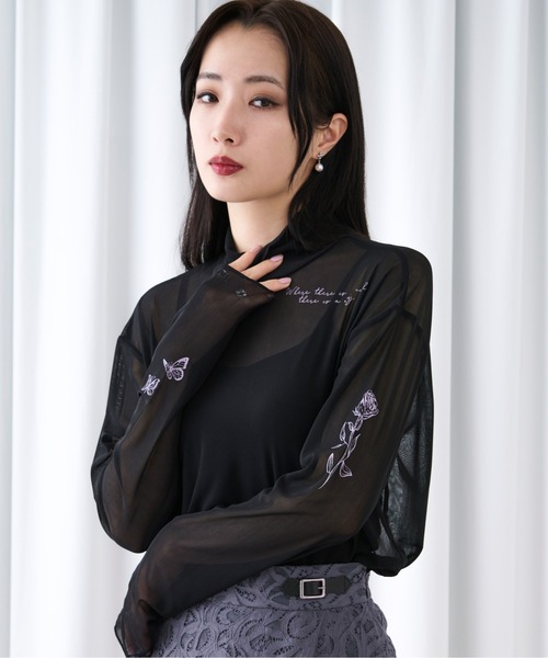 Ellno Loset（エルノロゼット） tシャツ タトゥープリントシアー