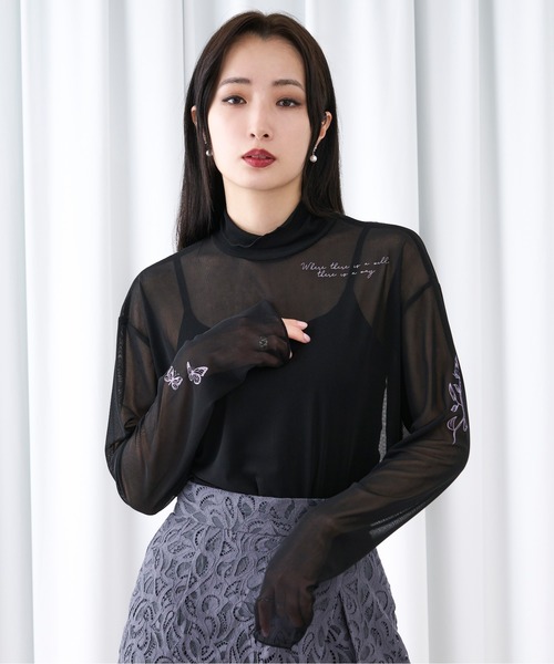 Ellno Loset（エルノロゼット） tシャツ タトゥープリントシアー