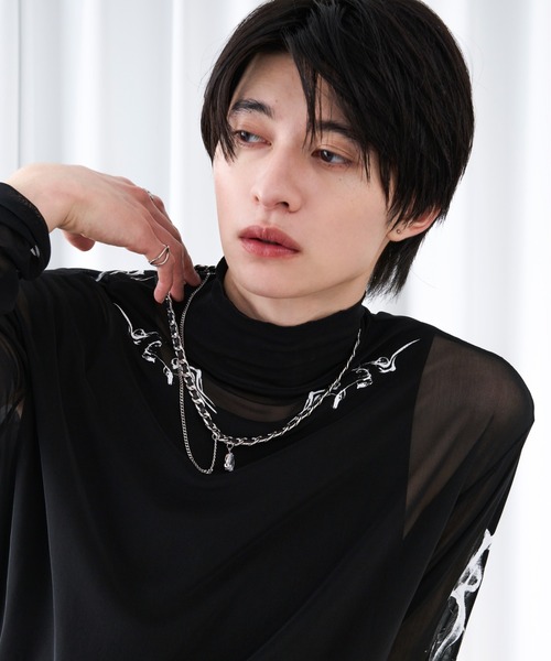 Ellno Loset（エルノロゼット） tシャツ タトゥープリントシアー