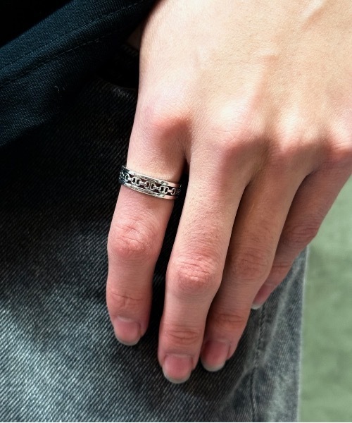 指輪 リング 「blatto 925silver」925シルバー　デザイン　リング　bla-ring-f004　U メンズ レディースの画像