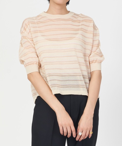 CREW NECK PULLOVER クルー ネック プルオーバー シアー レディース