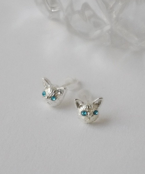 Port（ポート） ピアス アンティーク風 ビジューアイ キャット ピアス