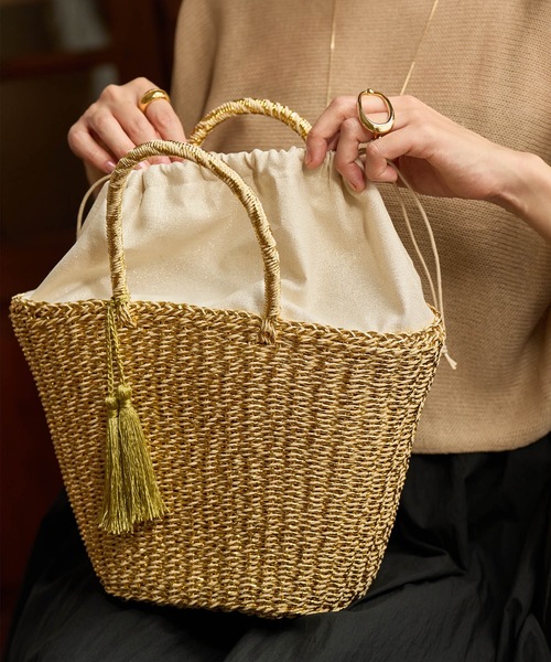 ZAKKA-BOX トートバッグ メタリックフィルムペーパーバスケット