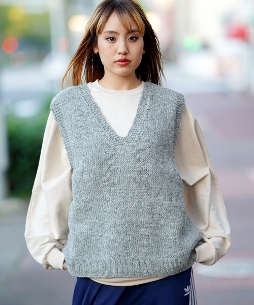 THE MILES ベスト ジレ merciful マーシフル V neck vest レディース 