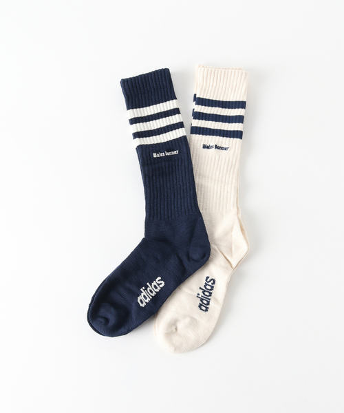 靴下 adidas originals × Wales Bonner 3S Sock WHITE/NAVY JH3609 メンズ | adidas Originals