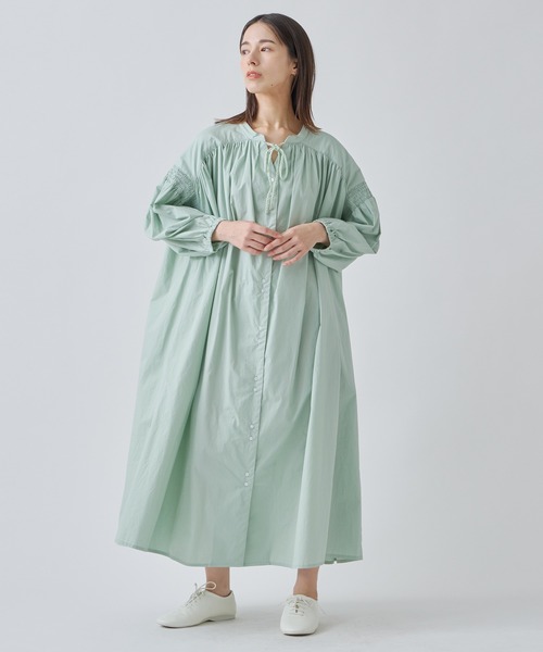 【新品】ケレン kelen ハーフスリーブフレアワンピース M カーキ 新品】ケレン kelen ハーフスリーブフレアワンピース M カーキ