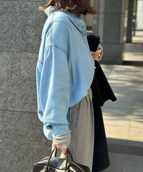 Emma Taylor（エマテイラー） ブラウス シャツ 「大人デニム」パール釦