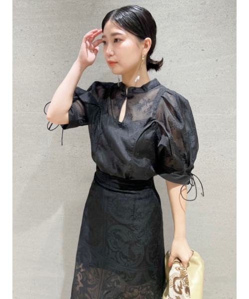 「LILY BROWN」 半袖ブラウス ONE SIZE ブラック レディース LILY BROWN 「LILY BROWN」 半袖ブラウス ONE SIZE ブラウン