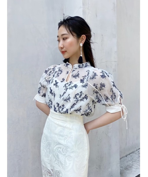 「LILY BROWN」 半袖ブラウス ONE SIZE ブラウン レディース LILY BROWN 「LILY BROWN」 半袖ブラウス ONE SIZE ブラウン