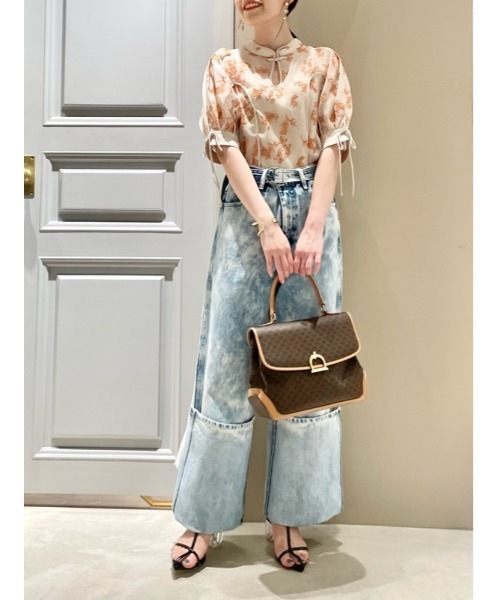 Lily Brown◆半袖ブラウス/one/レーヨン/WHT/LWFB244158 Lily Brown(リリーブラウン) / 半袖ブラウス/one/レーヨン/WHT
