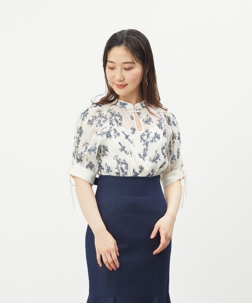 「LILY BROWN」 半袖ブラウス ONE SIZE ブラウン レディース LILY BROWN 「LILY BROWN」 半袖ブラウス ONE SIZE ブラウン