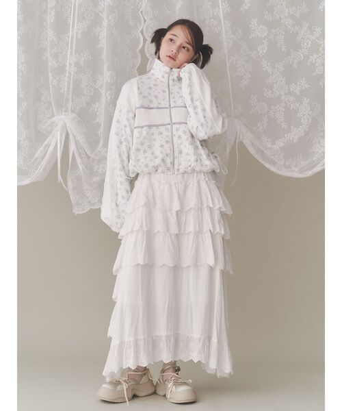 merry jenny floralショートトラックジャケット　ピンク merry jenny floralショートトラックジャケット ピンク - メルカリ