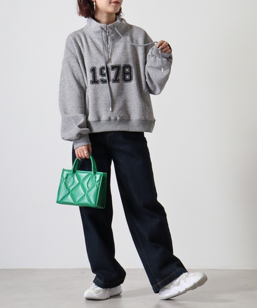 トレーナー スウェット je crois soi 1978ハーフジップスウェット レディース FUNALIVE トレーナー スウェット je crois soi 1978ハーフジップ