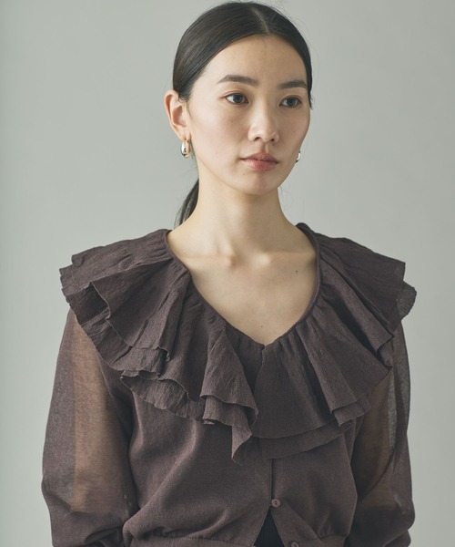 Curensology（カレンソロジー） カーディガン /ラッフルニット