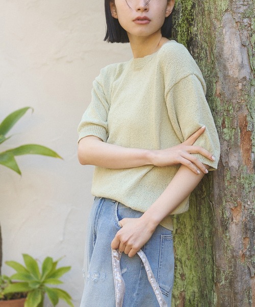 hunch ニット セーター 「WEB限定/別注」半袖 サマーニット