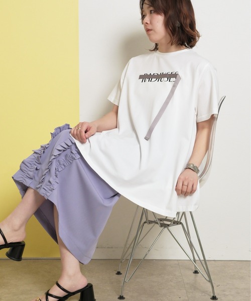 palm RICHE tシャツ シルケット天竺素材 フレアシルエット