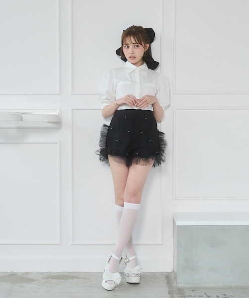 lilLilly（リルリリー） パンツ airi×Starry リボンたっぷりフリル