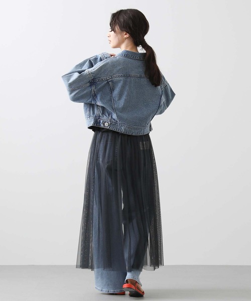 C°23　ペプラムベルトチュールスカート Boutique Ordinary スカート ペプラムベルトチュールスカート