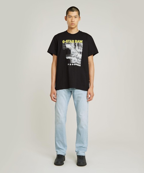 G-STAR RAW tシャツ STAIRS GRAPHIC LOOSE T-SHIRT/グラフィックロゴ 
