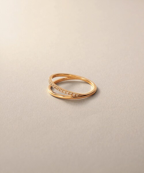 COCOSHNIK（ココシュニック） 指輪 リング K10ダイヤモンド ブランチ