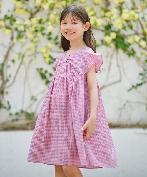 組曲（KUMIKYOKU） ワンピース 「150-160cm」ギンガムサッカー