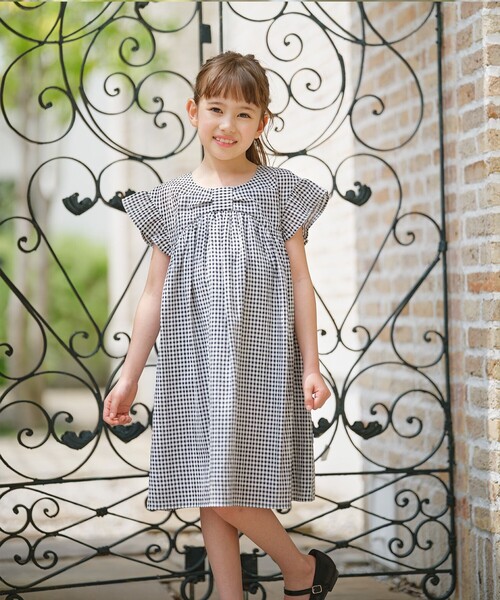 組曲（KUMIKYOKU） ワンピース 「150-160cm」ギンガムサッカー